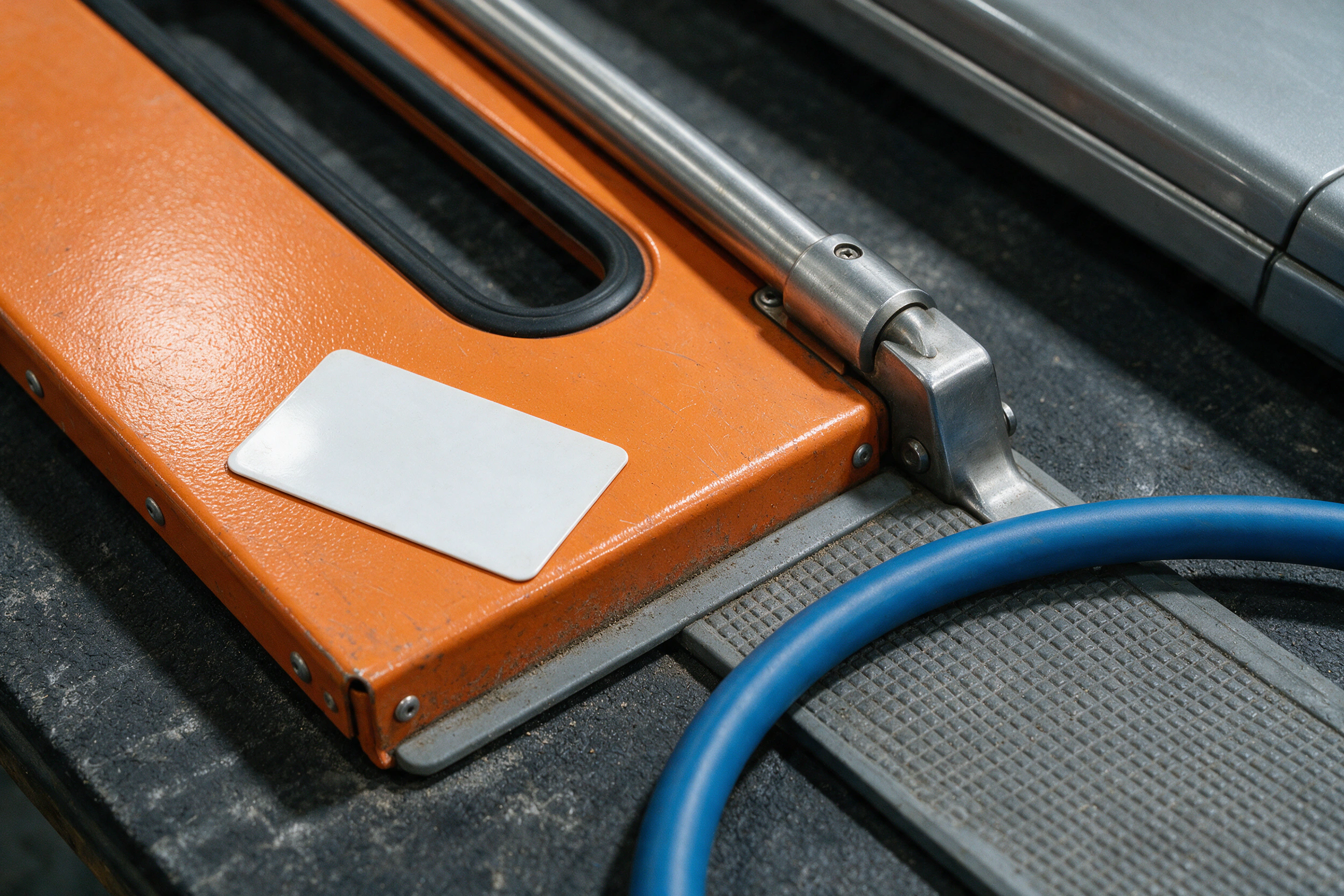 A rider card, transit panel, durable vinyl, and charging strip share one route code.